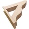 Ekena Millwork 8-in W x 34-in D x 34-in H Funston Slat Rough Cedar Woodgrain TimberThane Outlooker, Primed Tan OUTUR080X34X34FST24RCPR - alternate 2